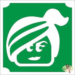  5x5 cm-es Csillámtetoválás sablon - Lego lány 208 - mkkreativ