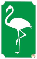  8x5 cm-es Csillámtetoválás sablon - Flamingó 25 - mkkreativ