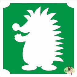  5x5 cm-es csillámtetoválás sablon -Sün 50 - mkkreativ