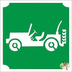 KiviArt KviArt 5x5 cm-es Csillám tetoválás sablon - Jeep 393