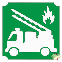 KiviArt Csillámtetoválás sablon 5x5 cm-es - Tűzoltó 468