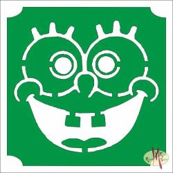  5x5 cm-es Csillámtetoválás sablon - Spongya Bob 395 - mkkreativ