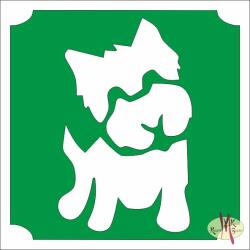  5x5 cm-es Csillámtetoválás sablon Yorkshire terrier kutya 412 - mkkreativ