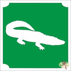 5x5 cm-es Csillám tetoválás sablon - Krokodil 373 - mkkreativ