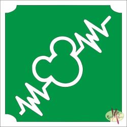 5x5 cm-es Csillámtetoválás sablon - Mickey mouse 397 - mkkreativ