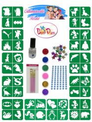 Body deco Csillámtetoválás nagy szett - 57 db-os