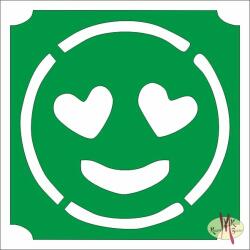  5x5 cm-es Csillámtetoválás sablon - Emoji, smiley 234 - mkkreativ