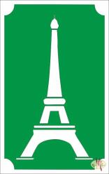 8x5 cm-es Csillám tetoválás sablon - Eiffel torony 125 - mkkreativ