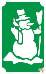  8x5 cm-es Csillámtetoválás sablon - Hóember 65 - mkkreativ