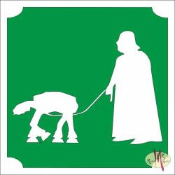  5x5 cm-es Csillámtetoválás sablon - Star Wars 396 - mkkreativ