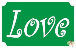  8x5 cm-es Csillámtetoválás sablon - Love 4 - mkkreativ