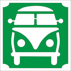 KiviArt 5x5 cm-es Csillámtetoválás sablon - Vw Transporter 235