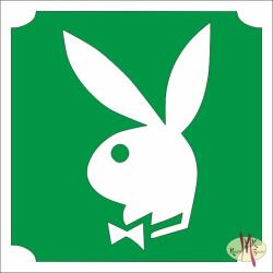  5x5 cm-es Csillám tetoválás sablon - Play Boy 34 - mkkreativ