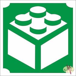 KiviArt 5x5 cm-es Csillámtetoválás sablon - Építő kocka 120