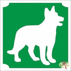  5x5 cm-es Csillám tetoválás sablon - Németjuhász kutya 386 - mkkreativ