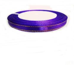 medvés Szatén szalag arany széllel - 6mm