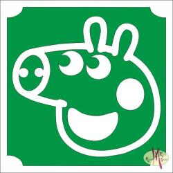 Body Deco 5x5 cm-es Csillámtetoválás sablon - Peppa malac 112