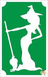  8x5 cm-es Csillámtetoválás sablon - Boszorkány 102 - mkkreativ