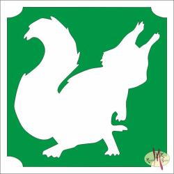 5x5 cm-es Csillámtetoválás sablon - Mókus 313 - mkkreativ