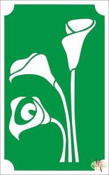 8x5 cm-es Csillámtetoválás sablon -Kála virág 99 - mkkreativ