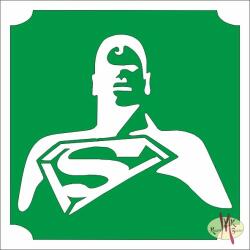  5x5 cm-es Csillámtetoválás sablon - Superman 211 - mkkreativ