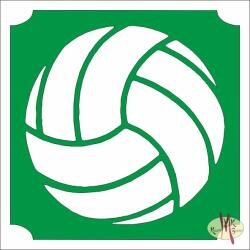 KiviArt 5x5 cm-es Csillámtetoválás sablon - Röplabda labda 191
