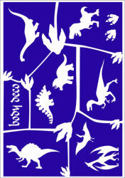 KiviArt Csillámtetoválás sablonszett A5 méretben - Dinók