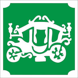 Mk Body Deco 5x5 cm-es Csillámtetoválás sablon - Hintó 111