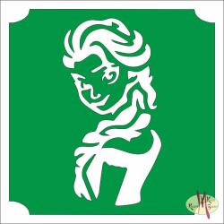  5x5 cm-es Csillám tetoválás sablon - Frozen Elsa 67 - mkkreativ