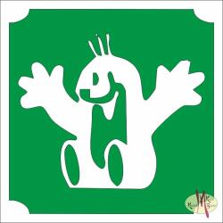  5x5 cm-es Csillám tetoválás sablon - Kis vakond 14 - mkkreativ