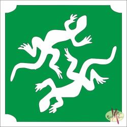  5x5 cm-es Csillámtetoválás sablon - Gyíkok 335 - mkkreativ