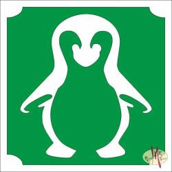  5x5 cm-es Csillámtetoválás sablon - Pingvin 219 - mkkreativ