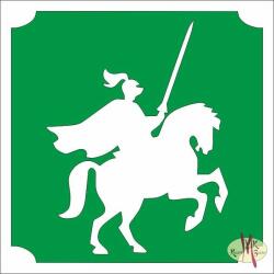 KiviArt 5x5 cm-es Csillámtetoválás sablon - Lovag 411