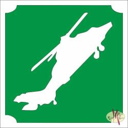 KiviArt 5x5 cm-es Csillámtetoválás sablon - Helikopter 216