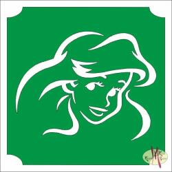 Body Deco 5x5 cm-es Csillámtetoválás sablon - Ariel a kis hableány 157