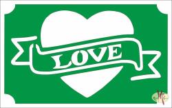  8x5 cm-es Csillámtetoválás sablon - Love 55 - mkkreativ