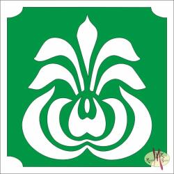  5x5 cm-es Csillámtetoválás sablon - Magyar motívum virág 254 - mkkreativ