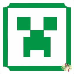  5x5 cm-es csillámtetoválás sablon - Minecraft 98 - mkkreativ