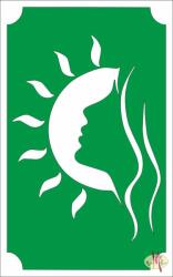 8x5 cm-es Csillámtetoválás sablon - Női fej 83 - mkkreativ