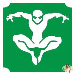  5x5 cm-es Csillámtetoválás sablon - Pókember 310 - mkkreativ