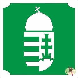  5x5 cm-es Csillámtetoválás sablon - Magyarország címere 140 - mkkreativ