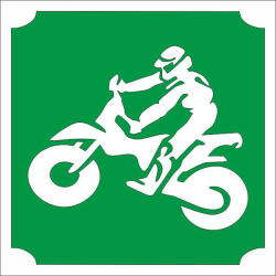 KiviArt 5x5 cm-es Csillámtetoválás sablon - Krosz motoros 107