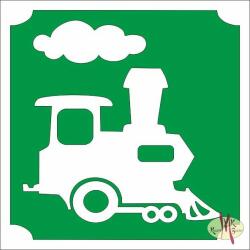 KiviArt 5x5 cm-es Csillámtetoválás sablon - Vonat 326