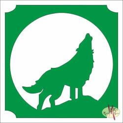  5x5 cm-es Csillámtetoválás sablon - Farkas 104 - mkkreativ