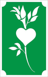  8x5 cm-es Csillámtetoválás sablon - Szív virág 28 - mkkreativ