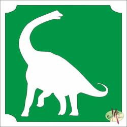  5x5 cm-es Csillámtetoválás sablon -Dino 132 - mkkreativ