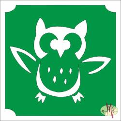  5x5 cm-es Csillám tetoválás sablon - Bagoly 353 - mkkreativ