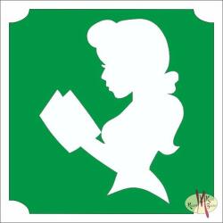  5x5 cm-es Csillámtetoválás sablon - Belle Szépség és a szörnyeteg 252 - mkkreativ