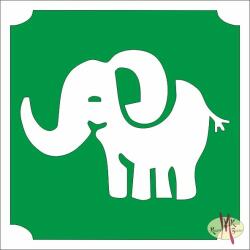 Body Deco 5x5 cm-es Csillámtetoválás sablon - Elefánt 243