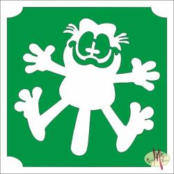  5x5 cm-es Csillámtetoválás sablon - Garfield 248 - mkkreativ